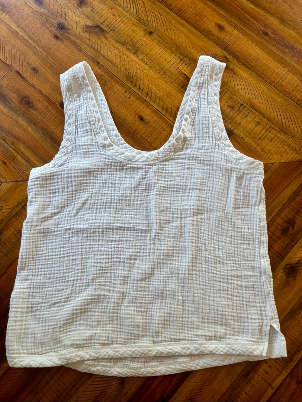 Faherty organic cotton gauze scoop neck tank - L - Picture 3 of 9